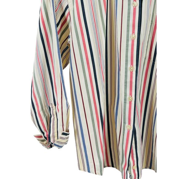 Talbots Shirt Women’s Size Small Colorful Striped Blouse Business Work Casual - Picture 9 of 9